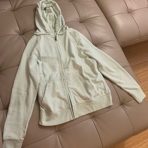 Mint green L Uniqlo hoodie lightly USED